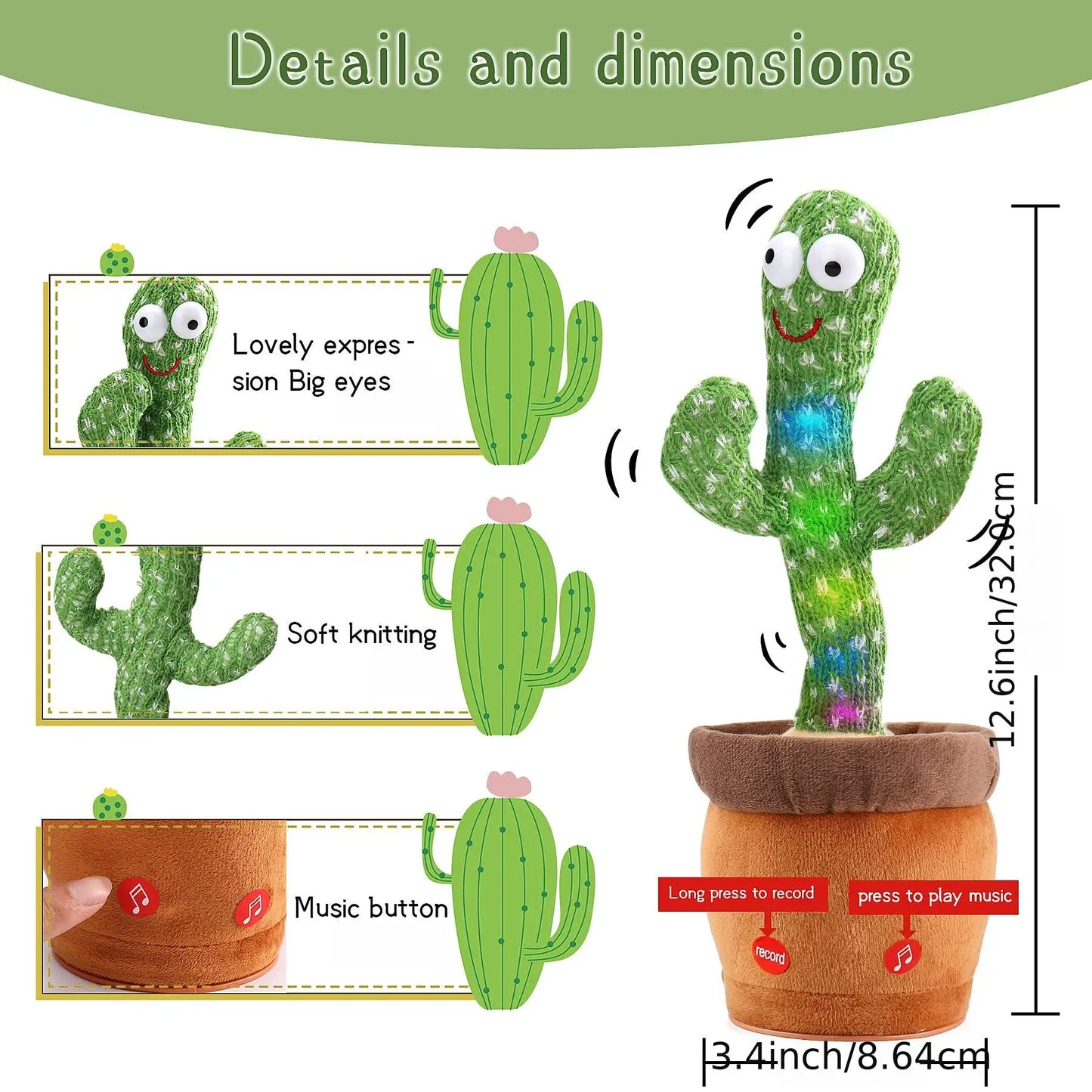 NESTEASE™-Cacto Dancing Cactus Plush Toy